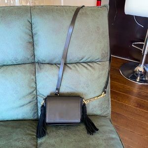 Zara basics small black leather crossbody